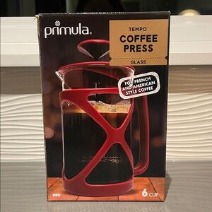 Primula Red Glass Coffee Press